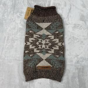 NWT Eddie Bauer Dog Sweater Knit Pet Apparel Aztec Pattern Cottage Sz M 20-35lbs